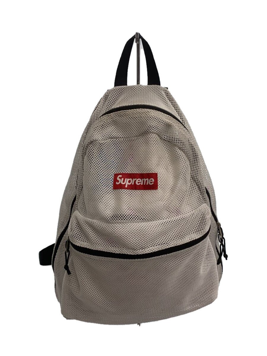 【中古】Supreme◆Mesh Backpack/背嚢/--/WHT【御徒面子】