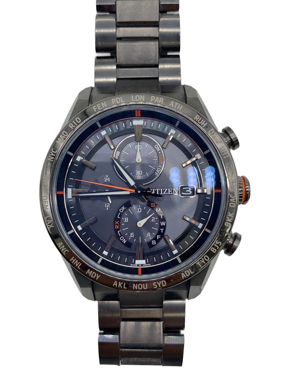 【中古】CITIZEN◆ソーラーウオッチ/アナログ/ステンレス鋼/GRY/BLK/AT8185-62E/H800-T025871//【服飾雑貨他】