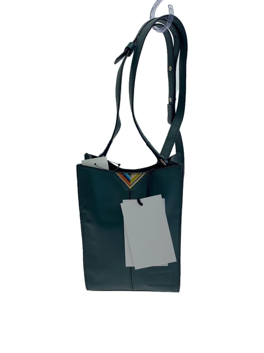 【中古】Paul Smith◆ショルダーバッグ/なめし革/GRN/無地/APU110【御徒面子】