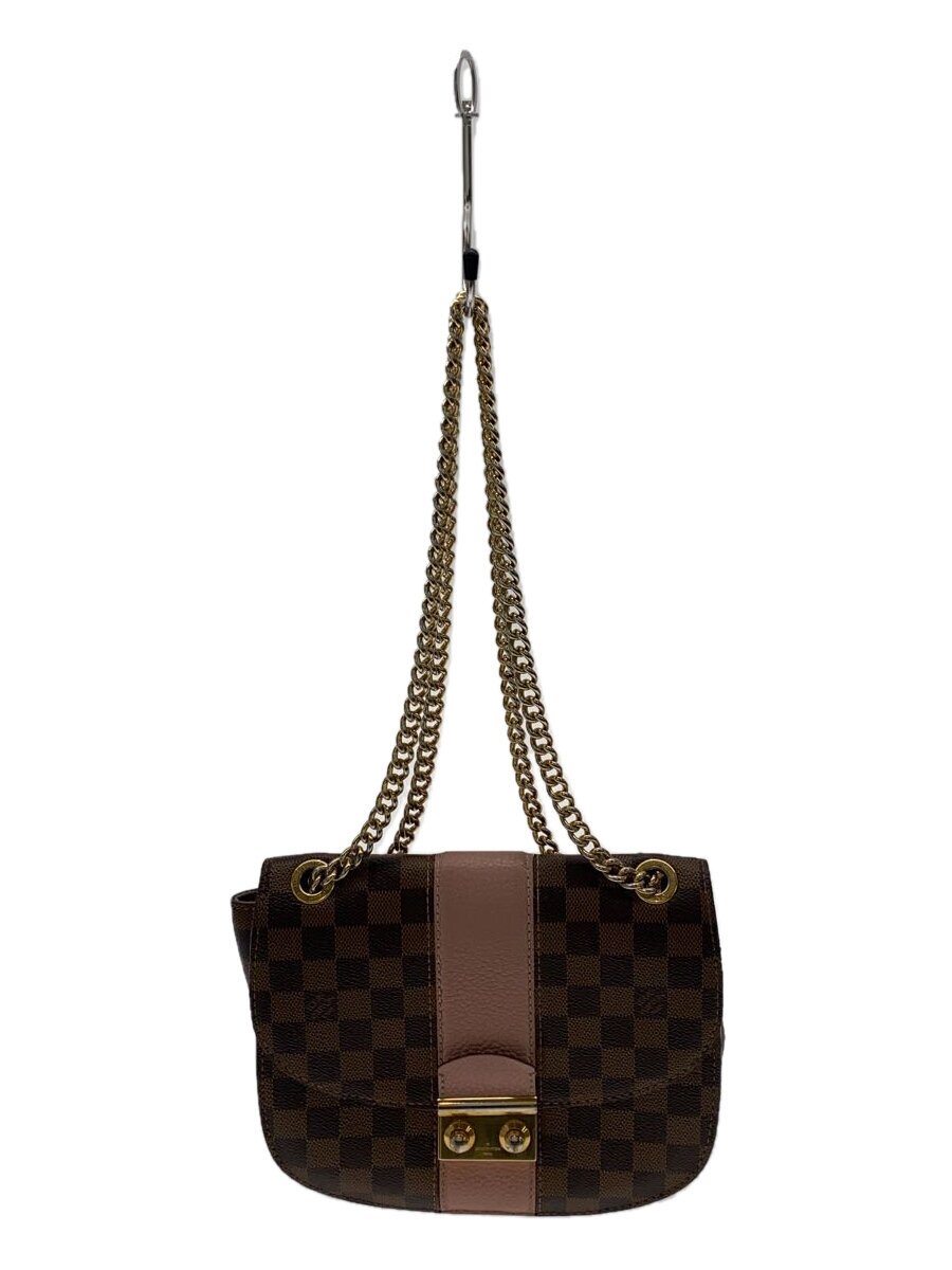 【中古】LOUIS VUITTON◆ワイト島_ダミエ・エベヌ_BRW/PVC/BRW【御徒面子】