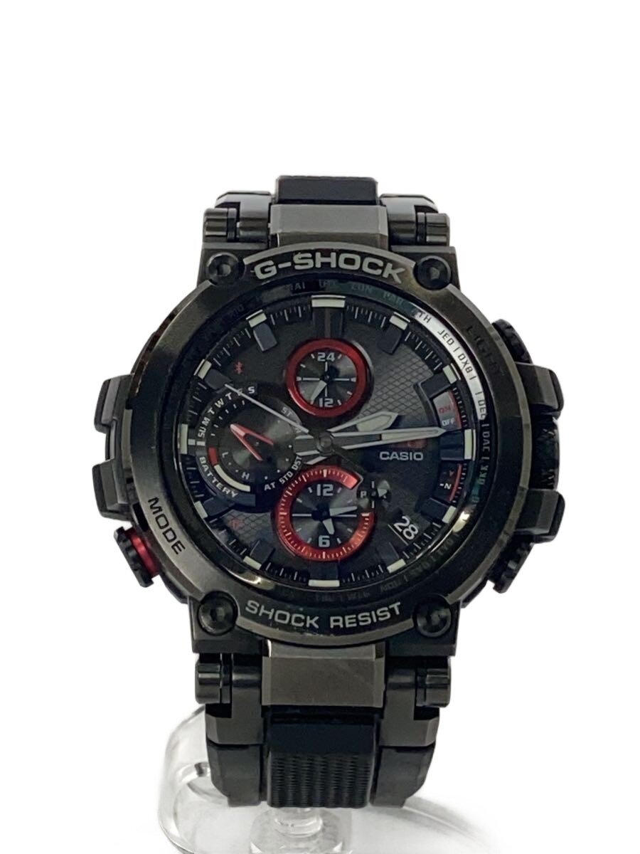 【中古】CASIO◆ソーラーウオッチ・G-SHOCK/アナログ/BLK/BLK【服飾雑貨他】