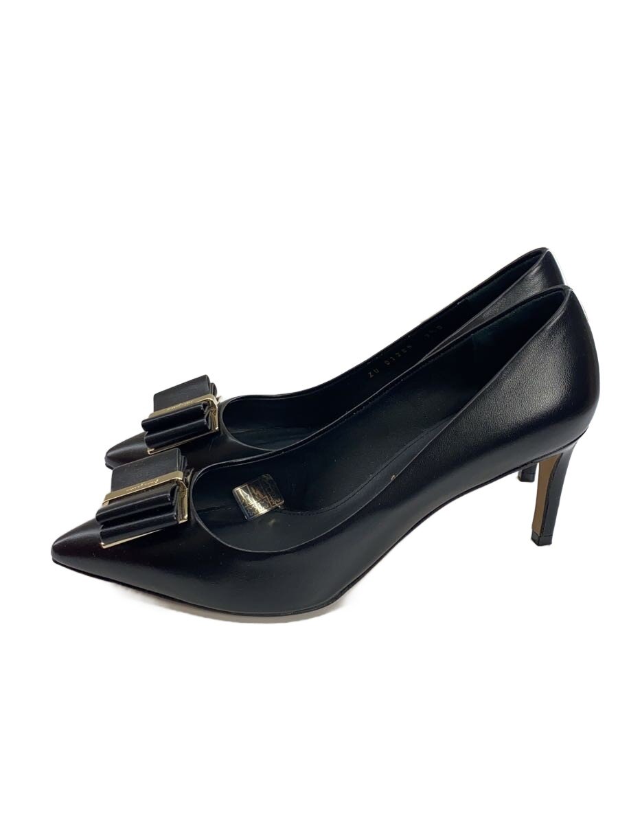 【中古】Salvatore Ferragamo◆パンプス/UK7.5/BLK【シューズ】