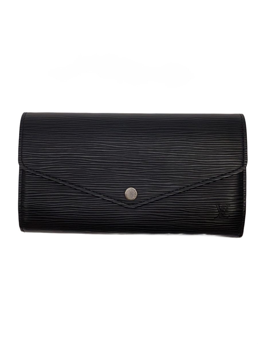 【中古】LOUIS VUITTON◆ポルト・フォイユ・サラ_エピ/なめし革/BLK/メンズ//【服飾雑貨他】