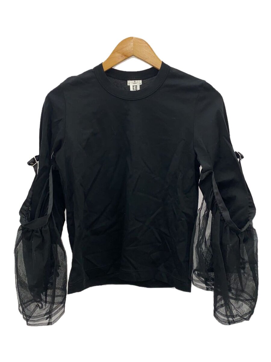 【中古】noir kei ninomiya◆ティーシャツ/XS/綿織物/BLK/3D-T010/AD2019//【レディース御召しもの】