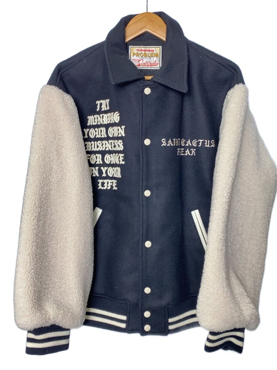 【中古】SAINT MICHAEL◆スタジャン/XL/ウール/BLK/SM-YS1-0000-C08【メンズウェア】|2nd STREET 店