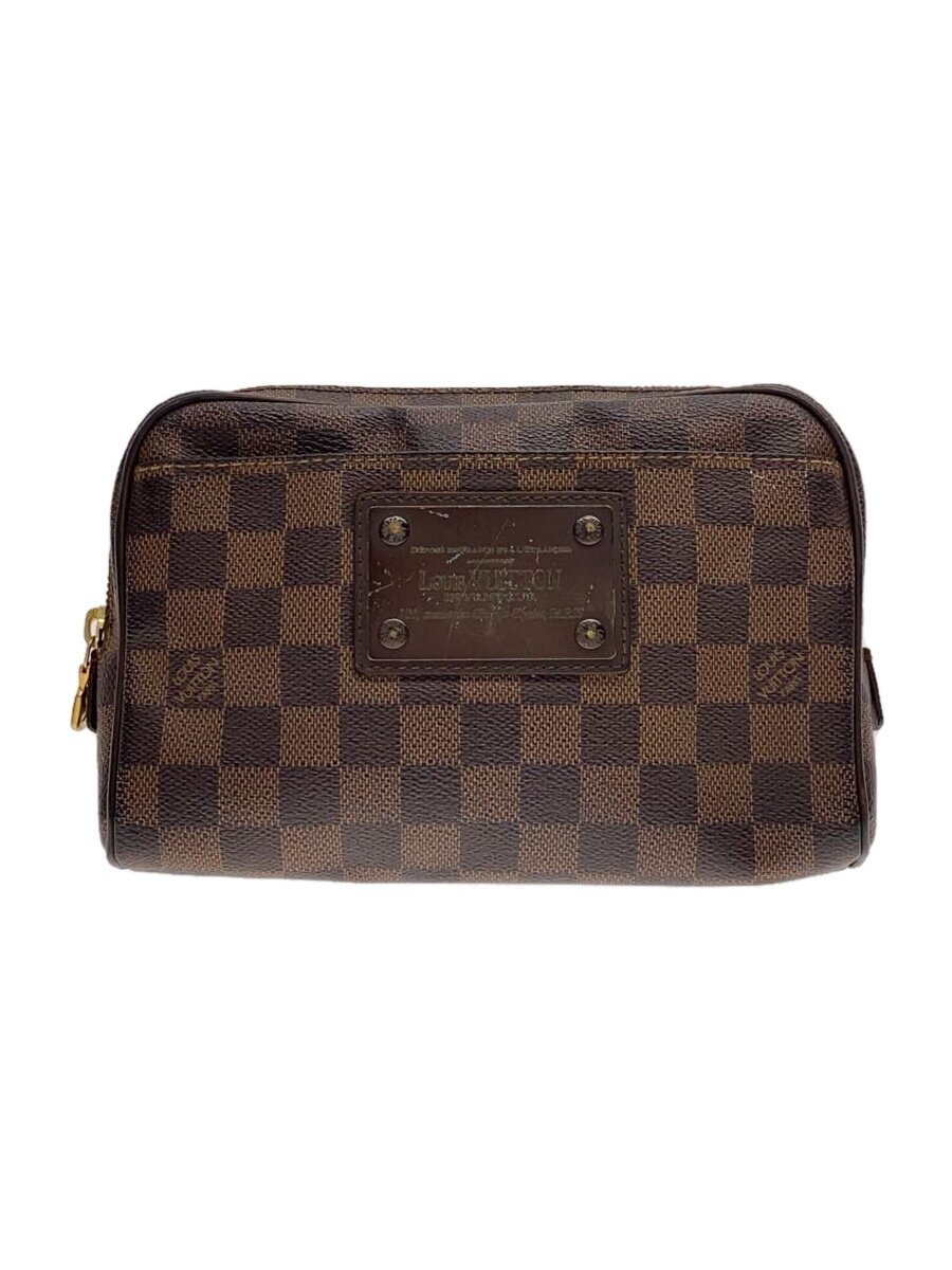 【中古】LOUIS VUITTON◆バムバッグ・ブルックリン_ダミエ・エベヌ_BRW/PVC/BRW【御徒面子】