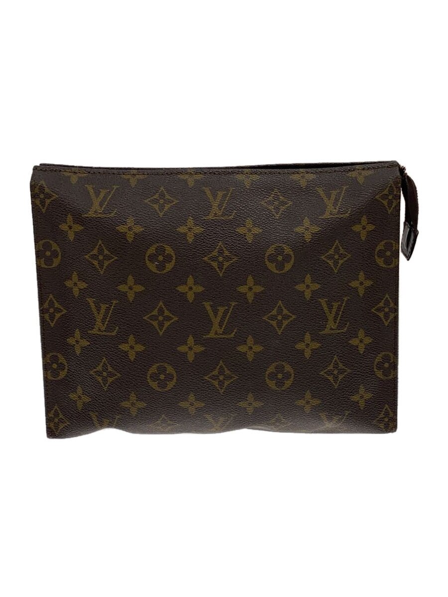 【中古】LOUIS VUITTON◆ポッシュ・トワレット26_モノグラム・帆布_BRW/PVC/BRW【御徒面子】