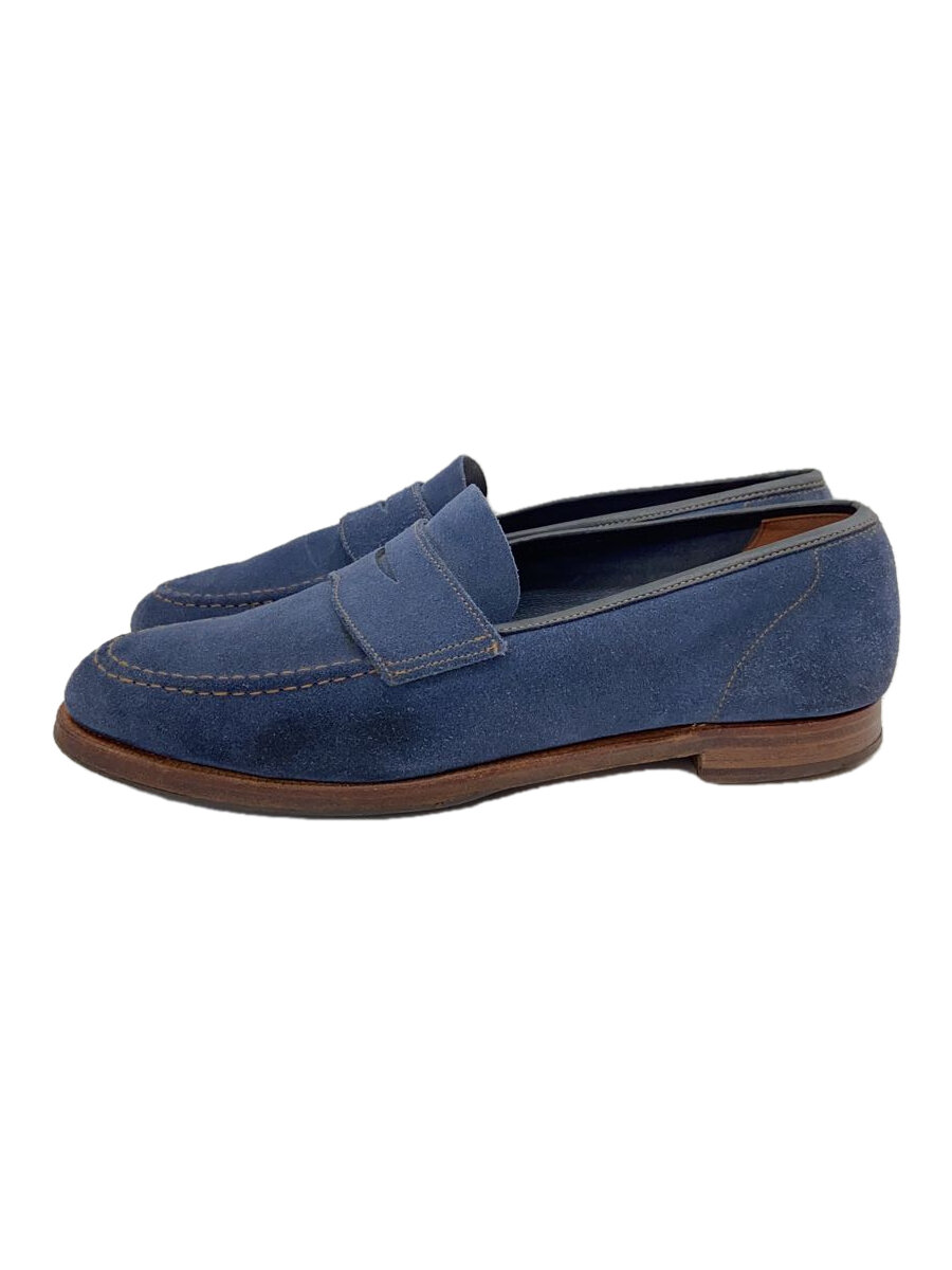 【中古】CROCKETT&JONES◆HARVARD/ローファー/BLU/スウェード/8365【シューズ】|2nd STREET 店