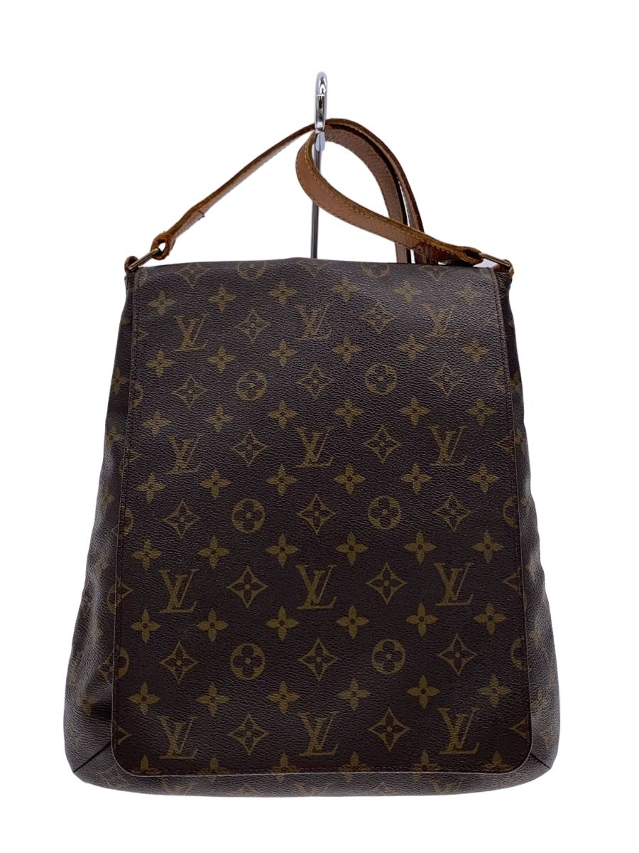 【中古】LOUIS VUITTON◆ミュゼット_モノグラム・帆布/PVC/BRW//【御徒面子】