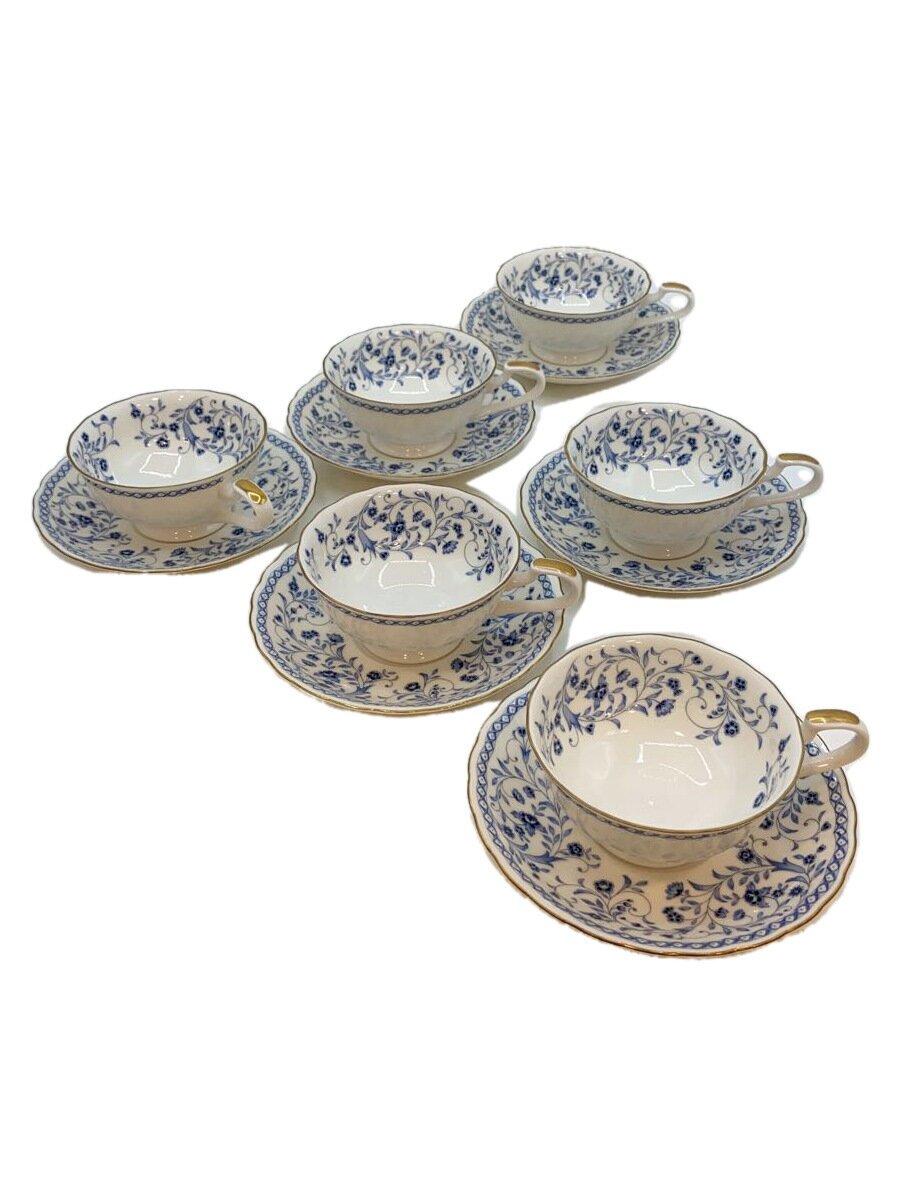 【中古】NARUMI◆カップ&ソーサー/6点セット/WHT【キッチン用品】