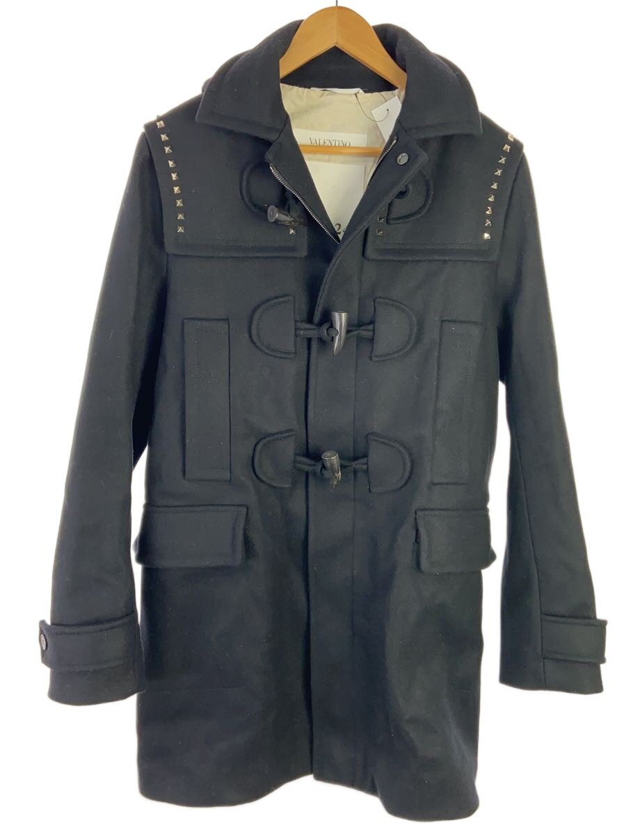 【中古】VALENTINO◆ダッフルコート/46/羊毛/BLK【メンズウェア】