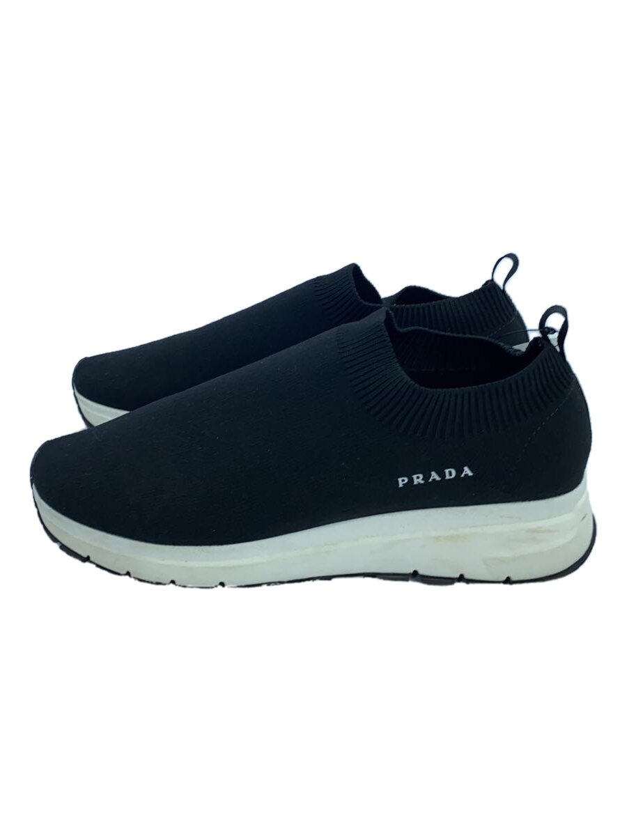 【中古】PRADA◆ローカットスニーカー/37/BLK/knit socks sneakers【シューズ】