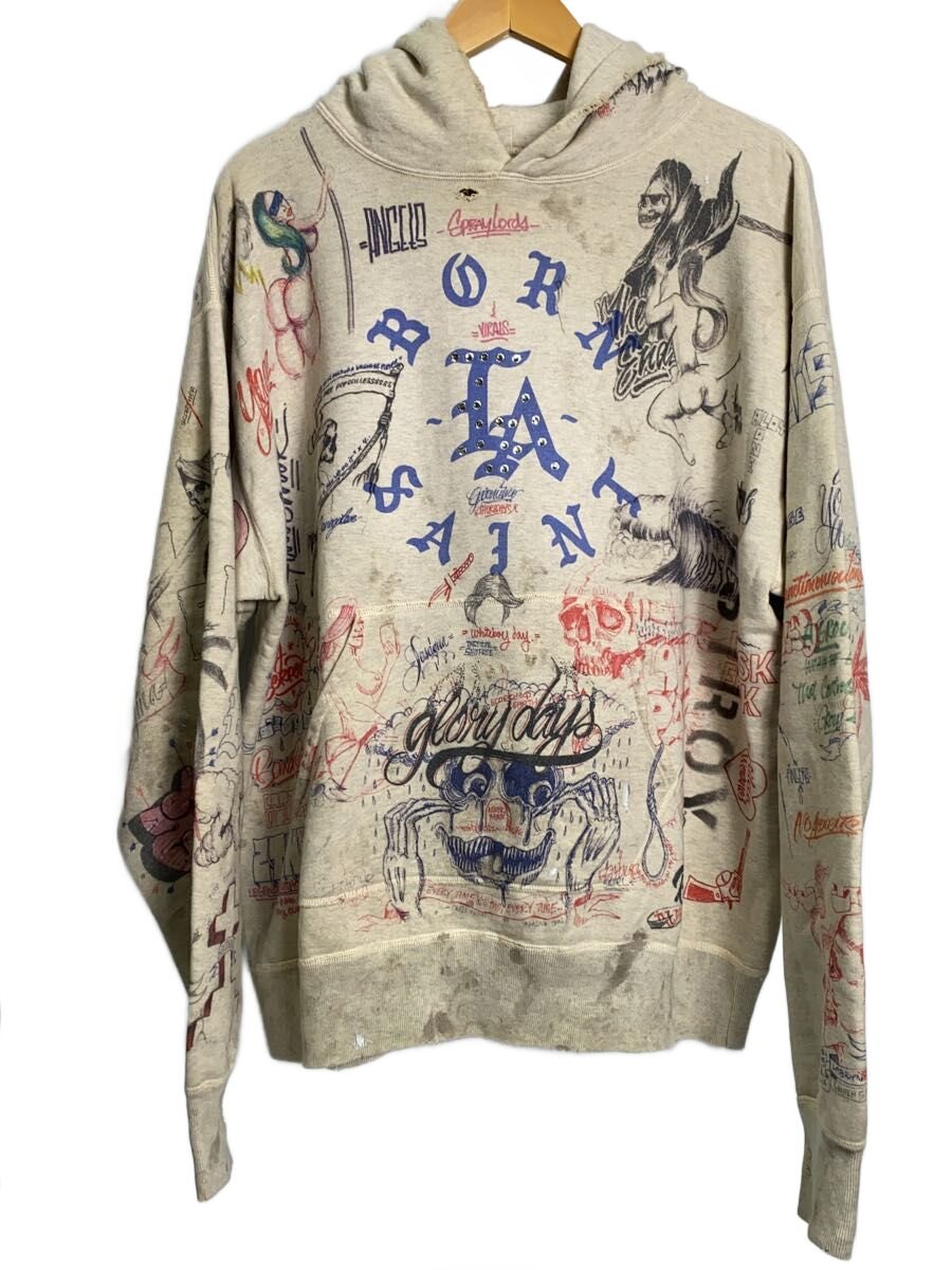 【中古】SAINT MICHAEL◆パーカー/XL/コットン/GRY/プリント/SM-YS8-0000-C11【メンズウェア】|2nd STREET 店