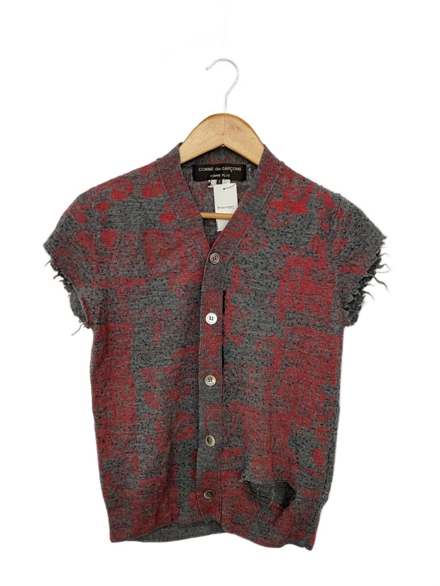 【中古】COMME des GARCONS HOMME PLUS◆編み物より良い(薄っぺら)/S/羊毛/GRY/PT-N019/ジレー/不都合産業/2007【メンズウェア】