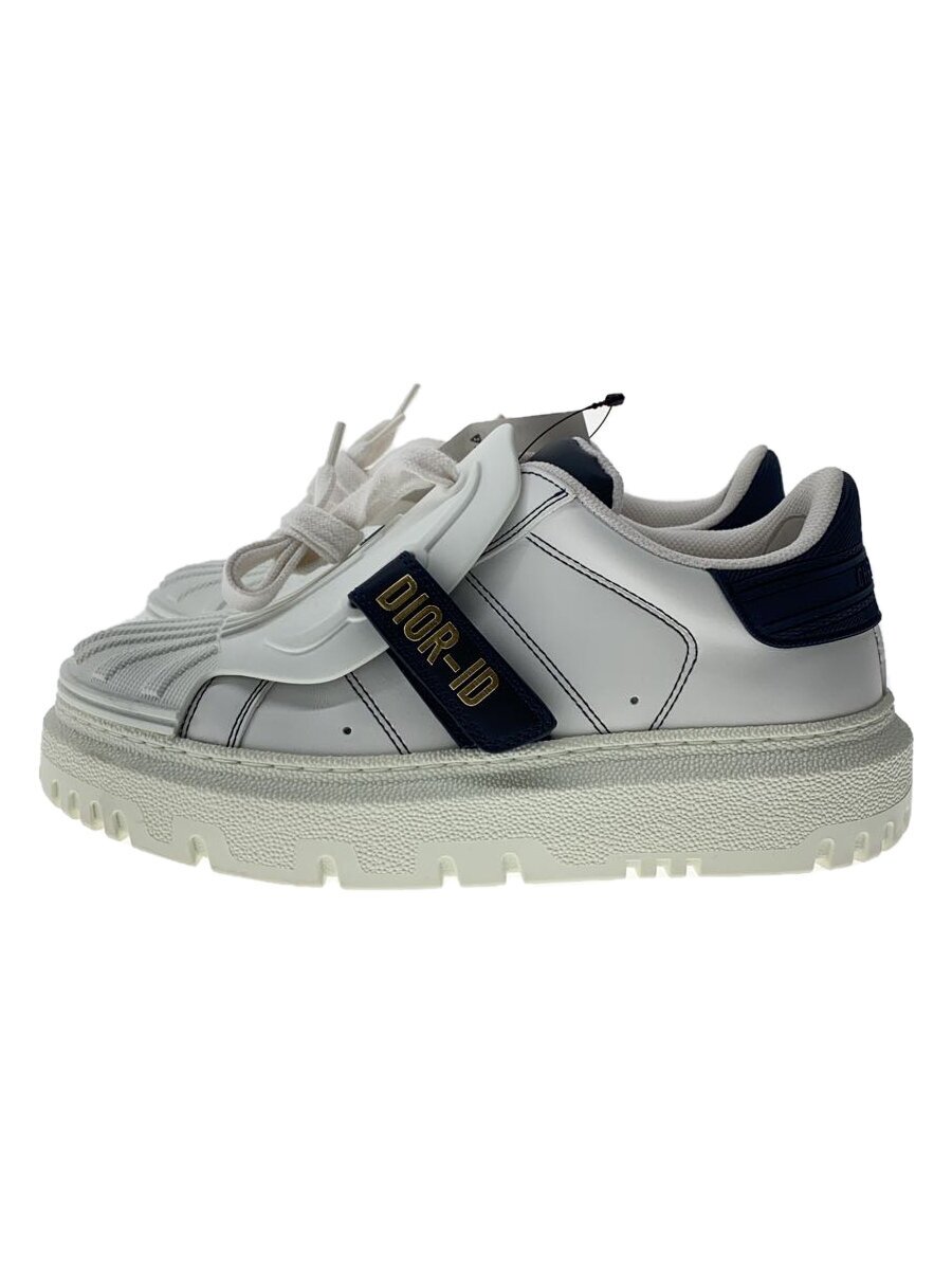 【中古】Christian Dior◆DIOR-ID/シグネチャーロゴ/ローカットスニーカー/34.5/WHT/46815【シューズ】