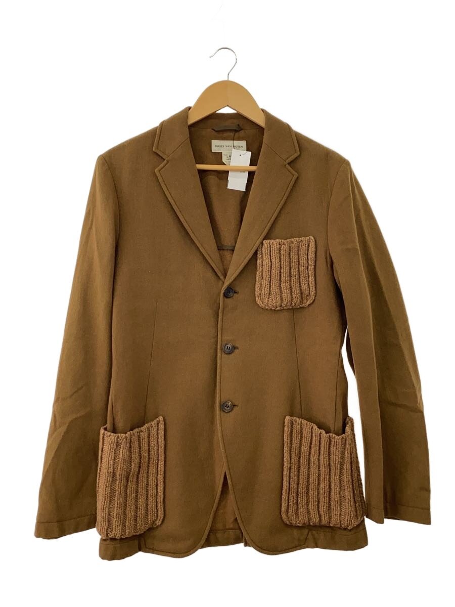 【中古】DRIES VAN NOTEN◆テーラードジャケット/46/羊毛/BRW/3651-1418【メンズウェア】