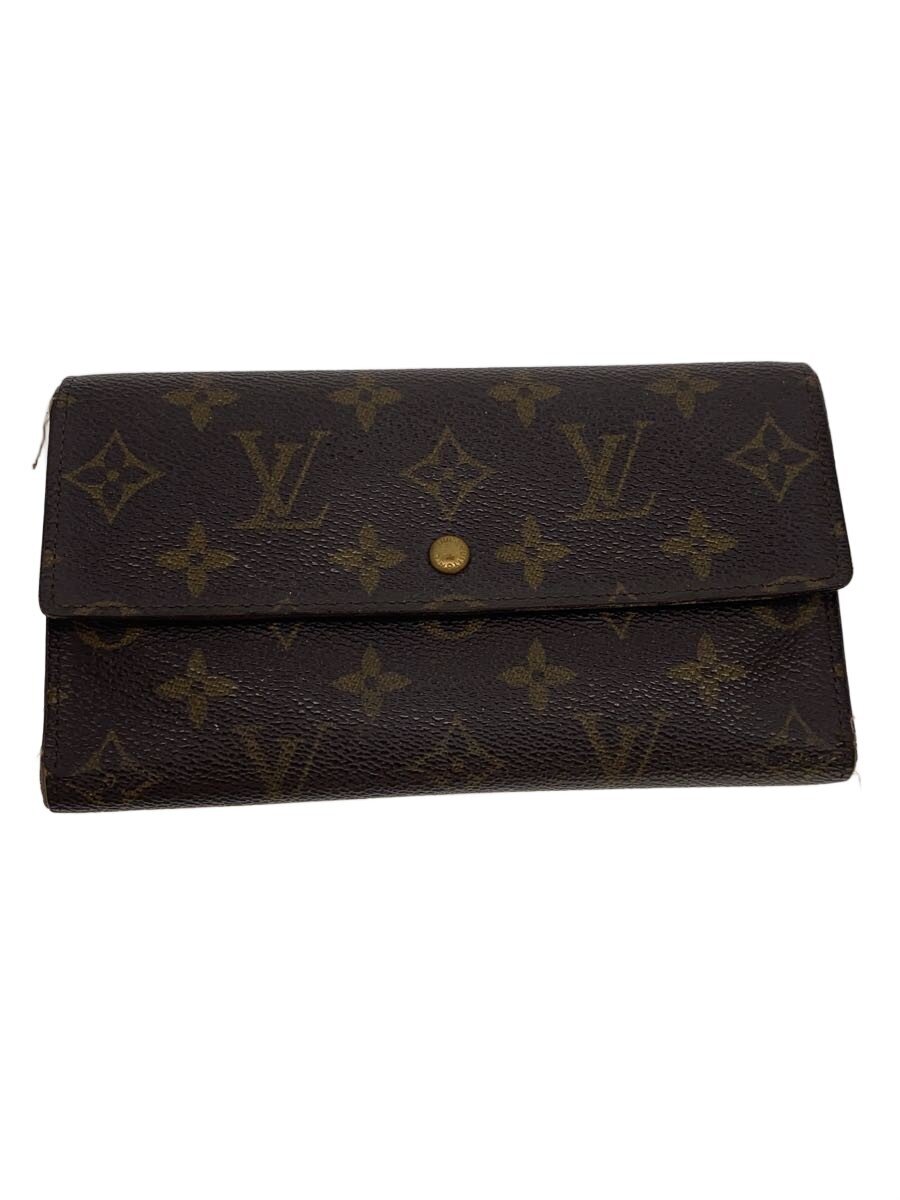 【中古】LOUIS VUITTON◆1)ポルト・トレゾール・インターナショナル_モノグラム・キャンバス/PVC/BRW/レディース【服飾雑貨他】 10,921円