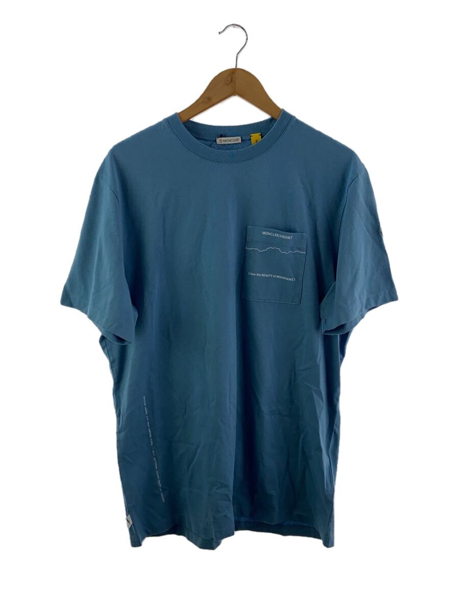 【中古】MONCLER◆L/共同研究プルオーバー/L/綿織物/BLU//【メンズウェア】
