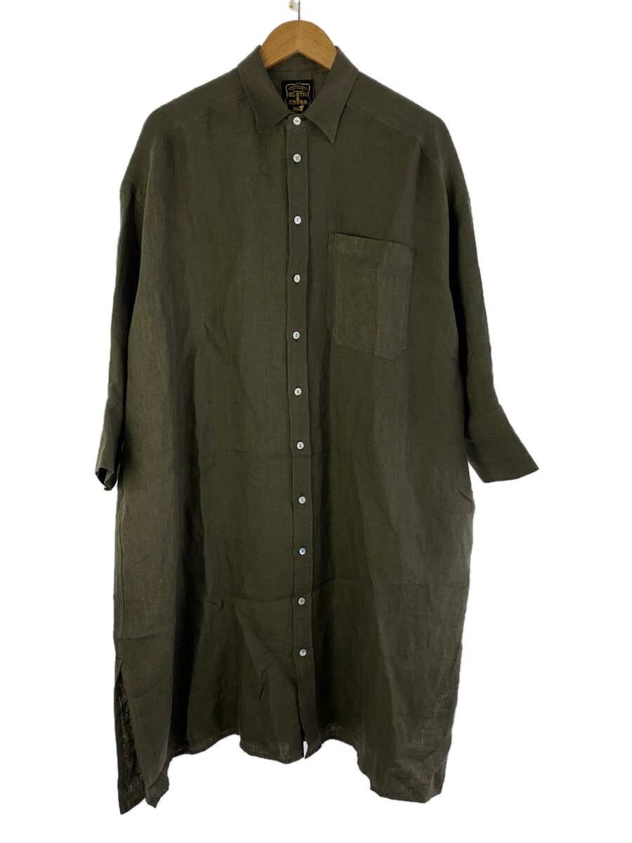 【中古】Cloth & Cross◆シャツワンピース/1/リネン/KHK/無地/OP-L500//【レディースウェア】｜2ｎｄ STREET 店