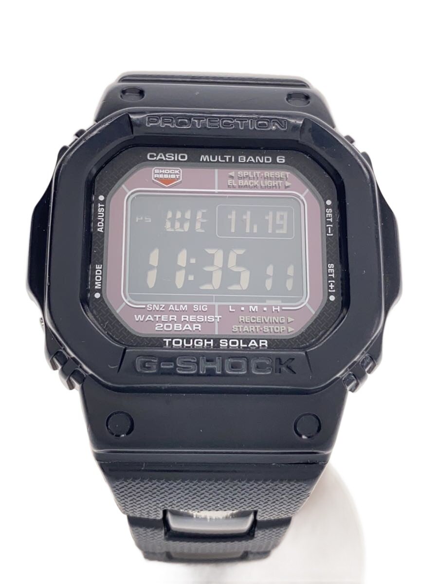 【中古】CASIO◆ソーラーウオッチ・G-SHOCK/デジタル/BLK//【服飾雑貨他】