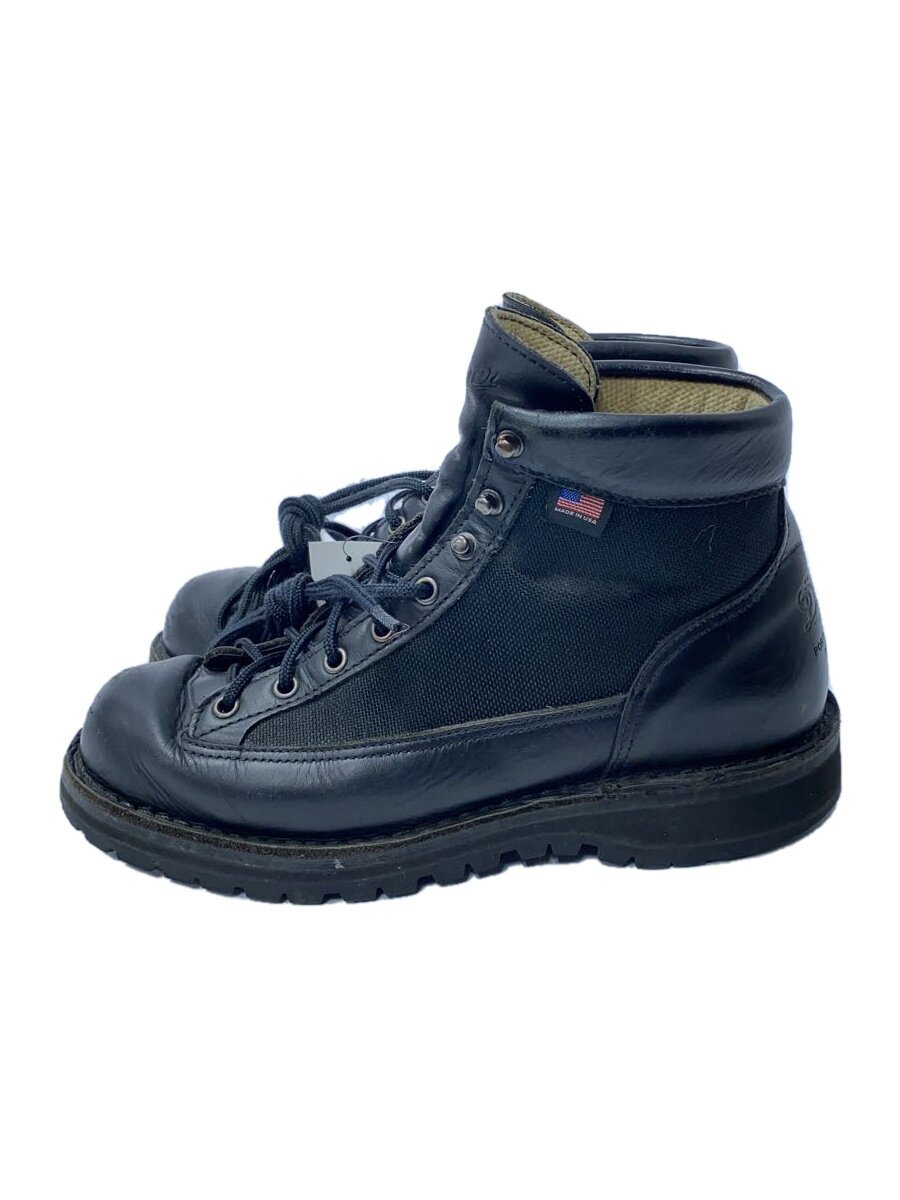 【中古】Danner◆レースアップブーツ/UK8.5/BLK/なめし革/擦れ有【シューズ】