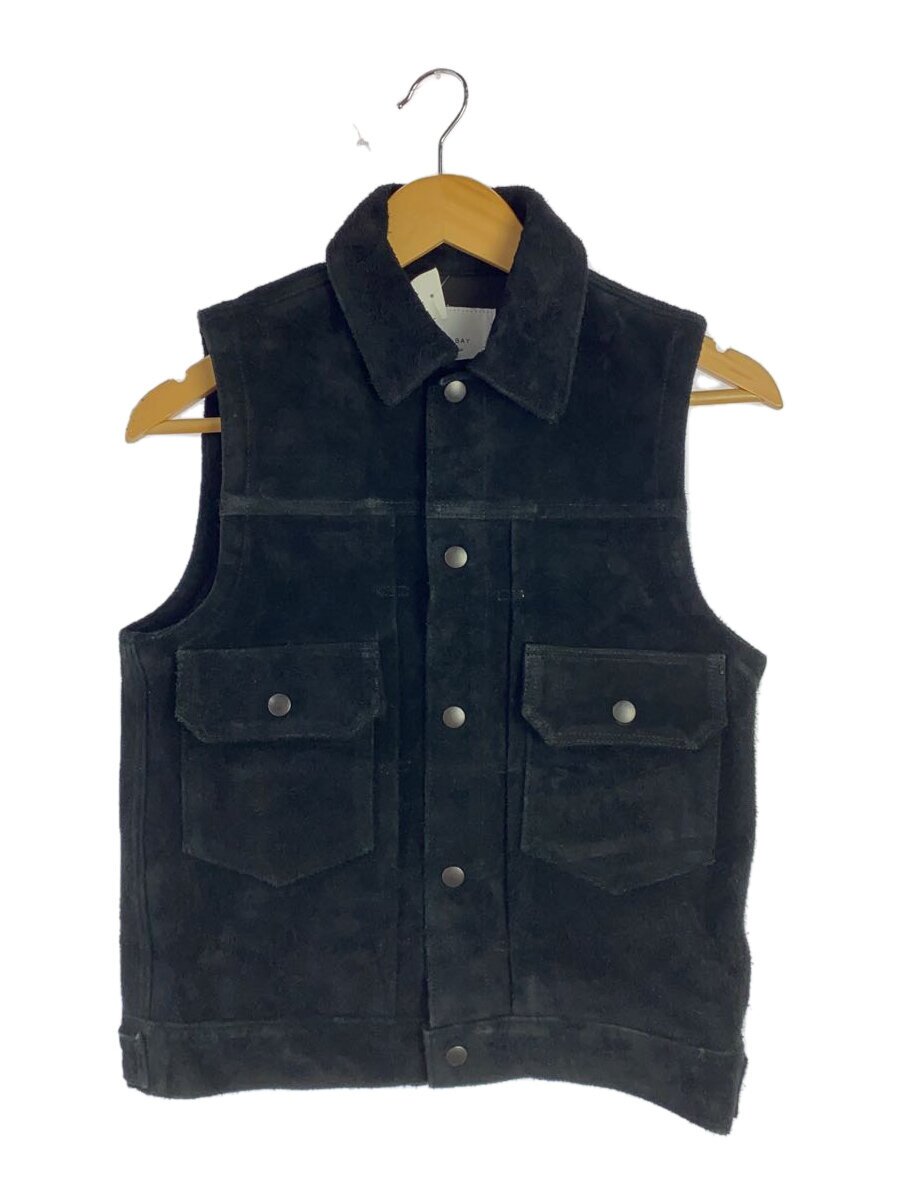 【中古】SUSET BAY HUDSONVEST/より良い/O/牛皮/BLK【メンズウェア】