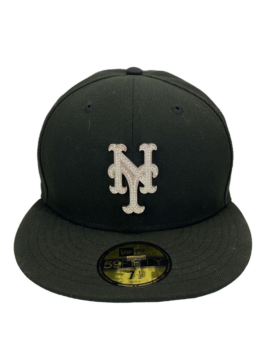 【中古】NEW ERA◆旗がしら/7 1/2/コール天/BLK/無地/メンズ【服飾雑貨他】