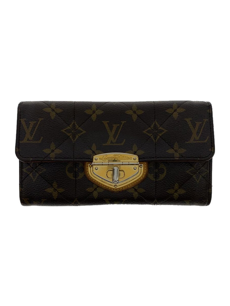 【中古】LOUIS VUITTON◆ポルト・フォイユ・サラ_モノグラム・エトワール/PVC/BRW/レディース//【服飾雑貨他】