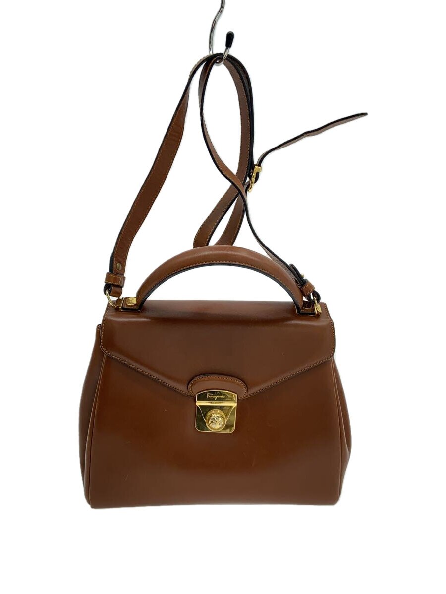 【中古】Salvatore Ferragamo◆ショルダーバッグ/--/BRW/無地/211664【バッグ】｜2ｎｄ STREET 店