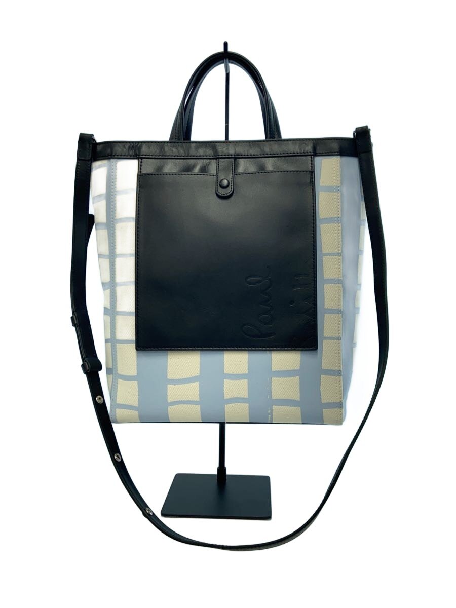 【中古】Paul Smith◆カラーブロックトートバッグ/なめし革/マルチ色つや/845026 G051【御徒面子】