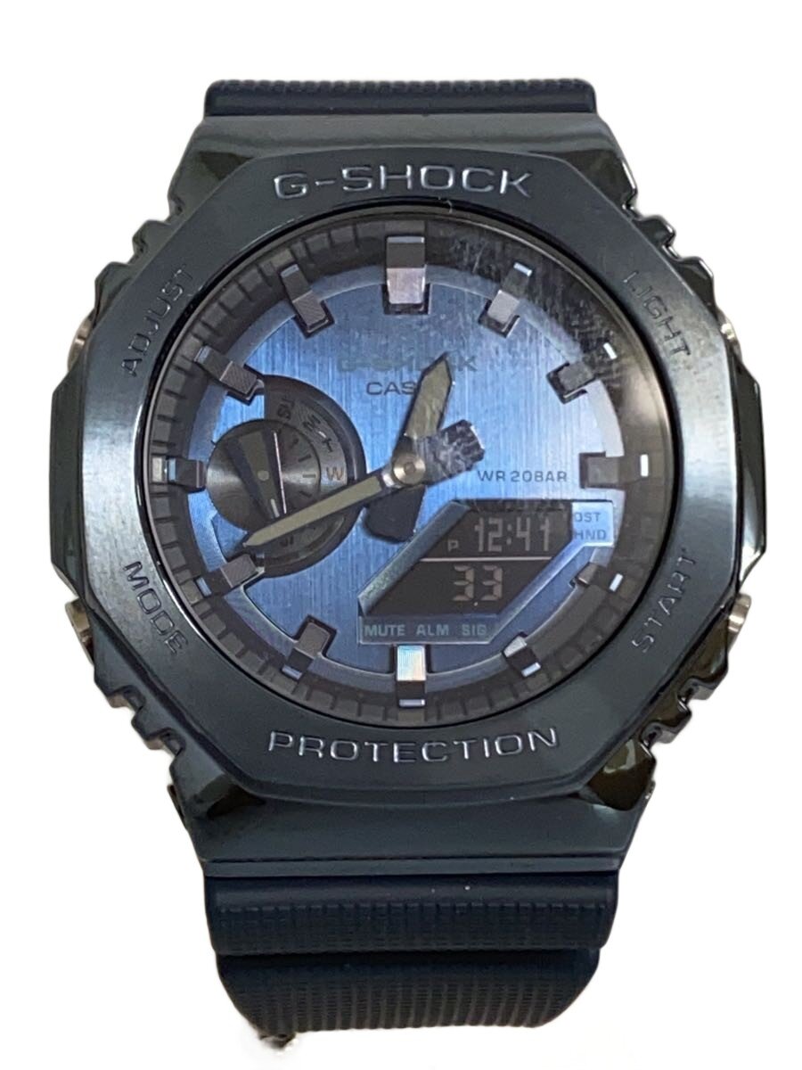 【中古】CASIO◆石英ウオッチ_G-SHOCK/アナログ/NVY/NVY【服飾雑貨他】