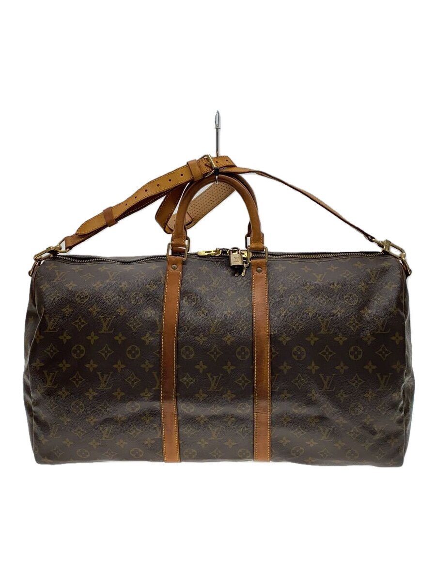 【中古】LOUIS VUITTON◆キーポル・バンドリエール55_モノグラム・帆布_BRW/PVC/BRW【御徒面子】