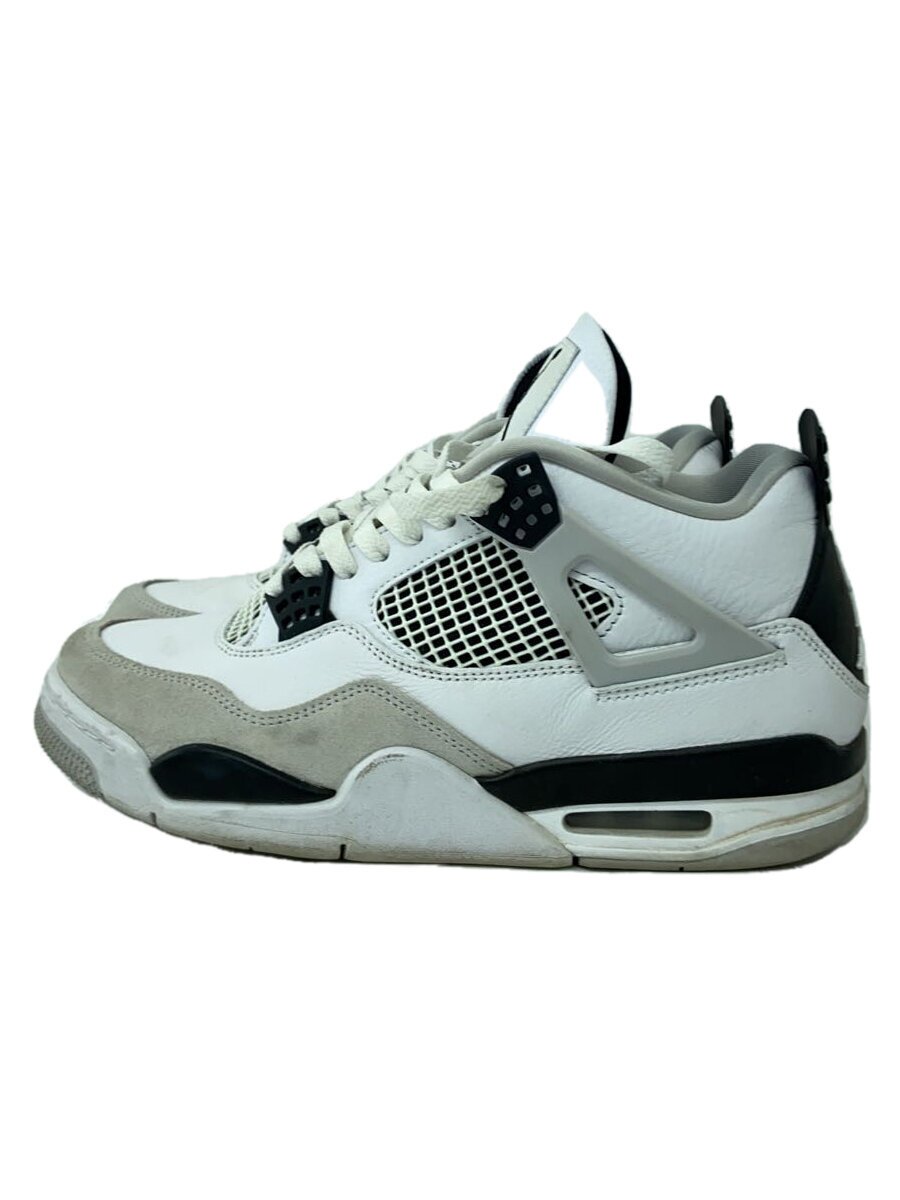【中古】NIKE◆AIR JORDAN 4 RETRO_エアジョーダン 4 レトロ/27.5糎/WHT【シューズ】