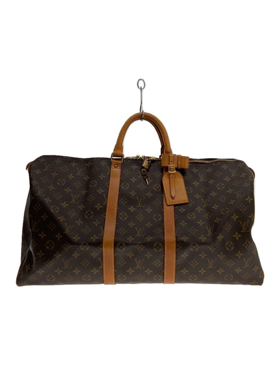 【中古】LOUIS VUITTON◆キーポル・バンドリエール55_モノグラム・帆布_BRW/PVC/BRW【御徒面子】