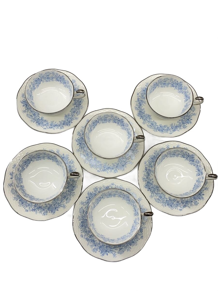 【中古】NARUMI◆カップ&ソーサー/6点セット/WHT【キッチン用品】