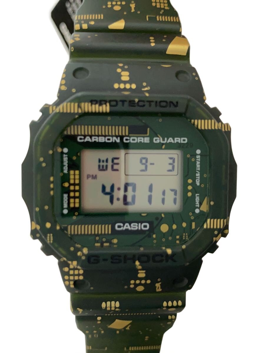 【中古】CASIO◆ウオッチ/デジタル/天然ゴム/GRN/GRN/SS/DW-5600CC-3JR【服飾雑貨他】
