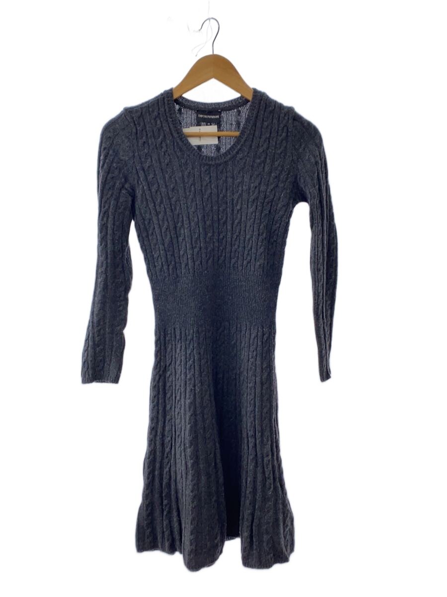 【中古】EMPORIO ARMANI◆長袖衣装/38/羊毛/GRY/無地/6L2AW5 2M15Z//【レディース御召しもの】