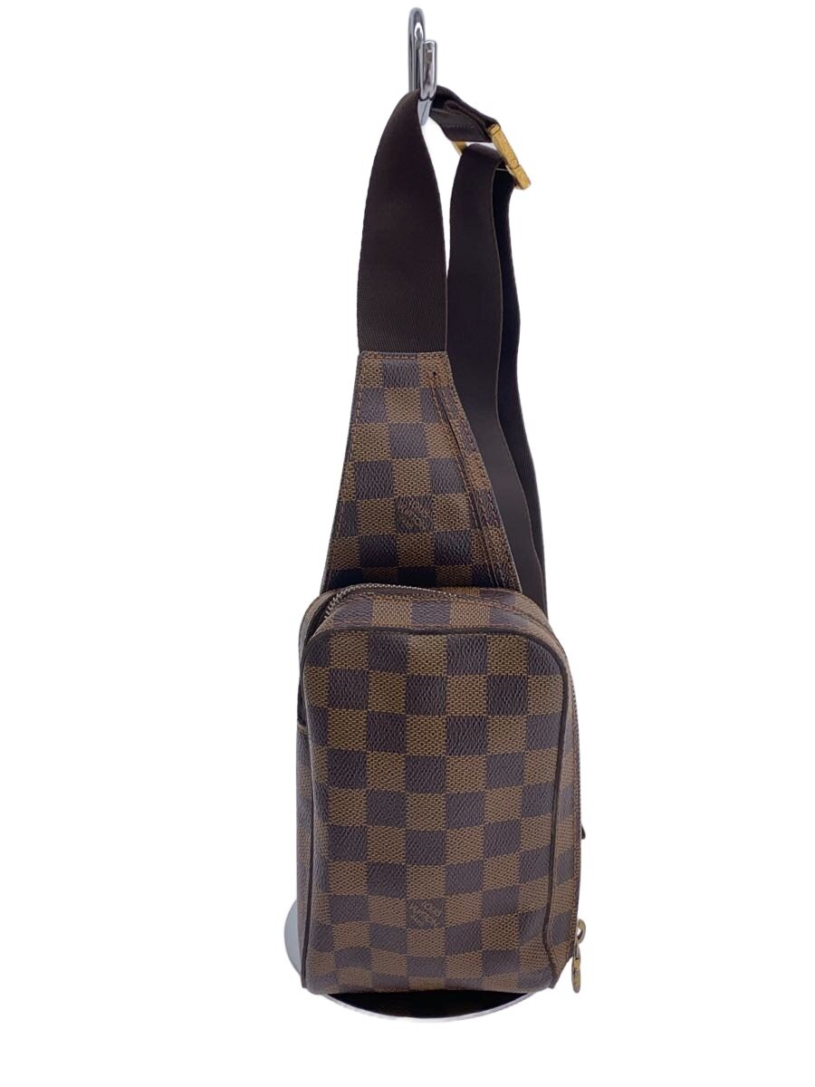 【中古】LOUIS VUITTON◆ジェロニモス_ダミエ・エベヌ/PVC/BRW【御徒面子】