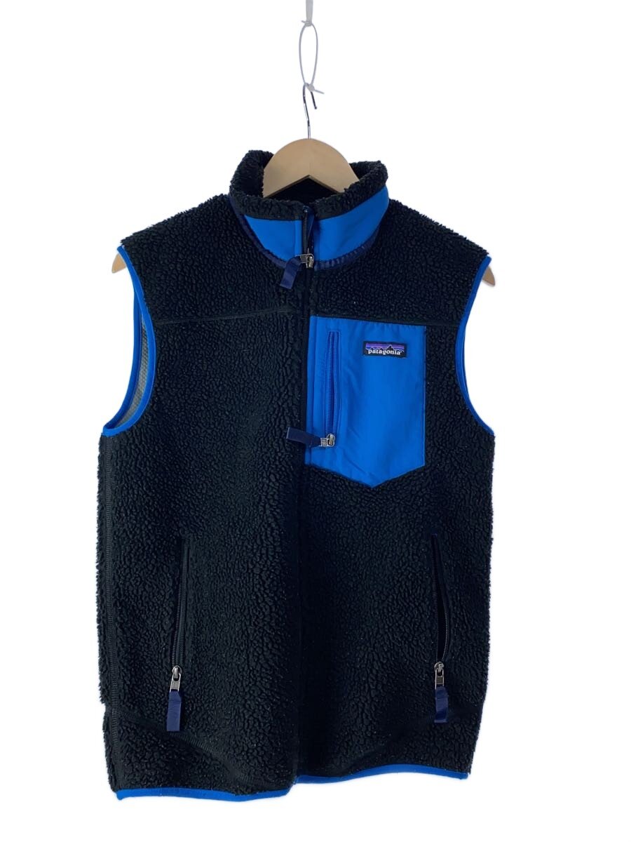 【中古】patagonia◆フリースベスト/S/ポリエステル/BLK/23048【メンズウェア】