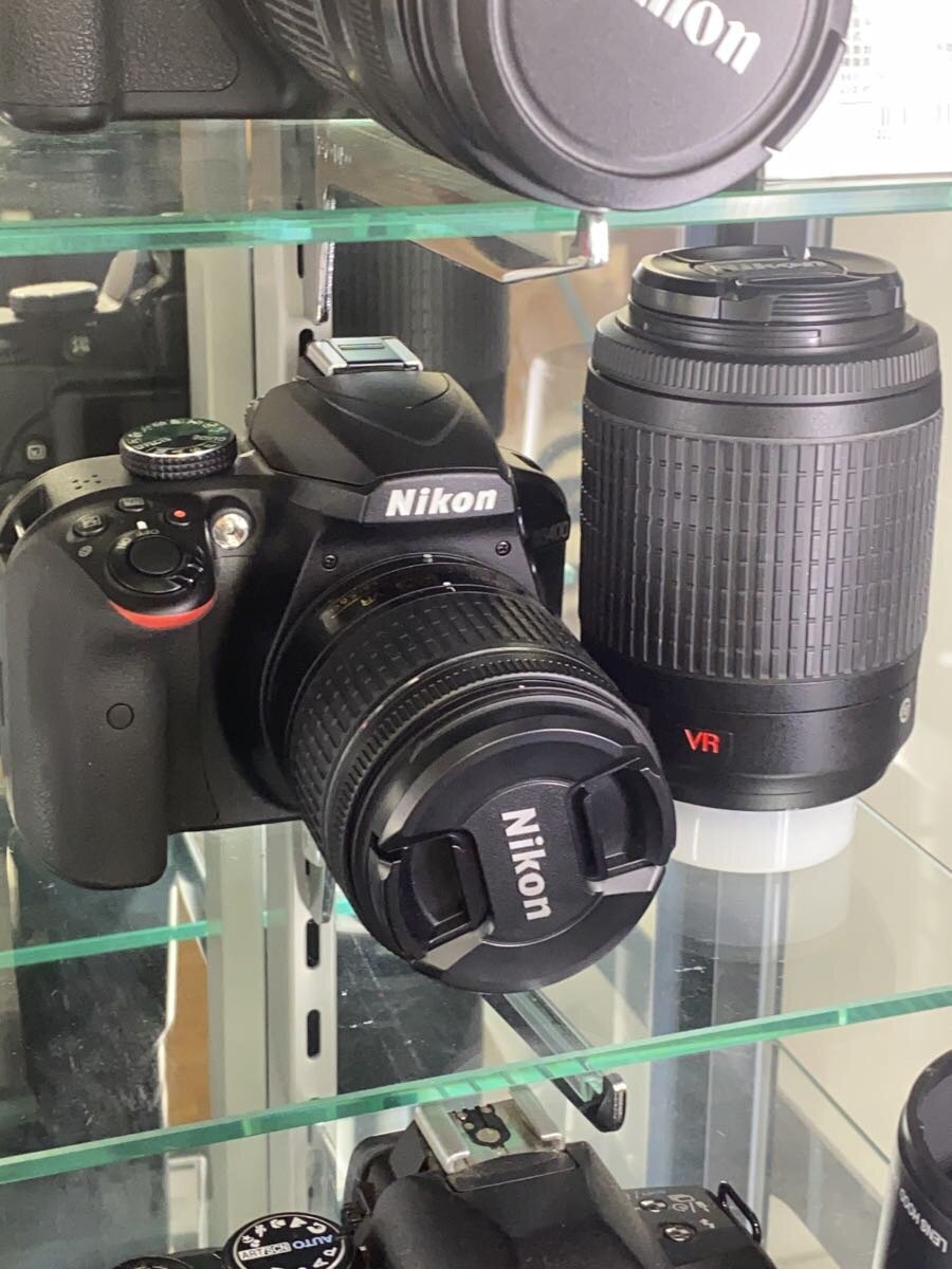 【中古】Nikon◆デジタル一眼カメラ D3400 ダブルズームキット [ブラック]【カメラ】