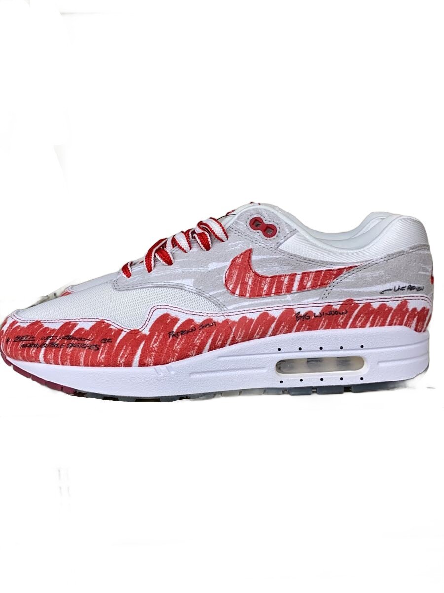 【中古】NIKE◆AIR MAX 1 SKETCH TO SHELF/エアマックススケッチトゥシェルフ/白いこと/CJ4286-101/2【シューズ】