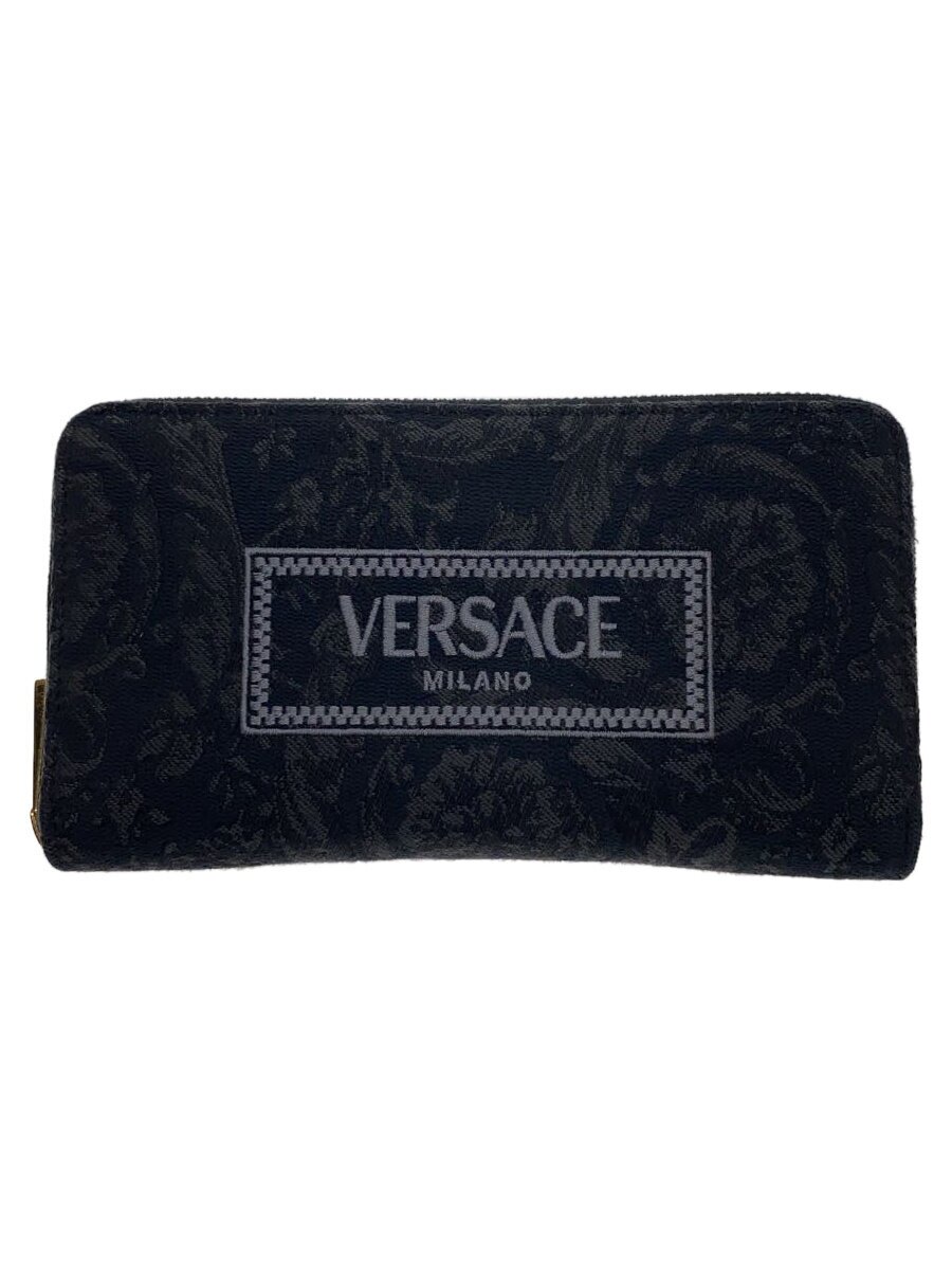 【中古】VERSACE◆長札入れ/--/BLK/メンズ【服飾雑貨他】