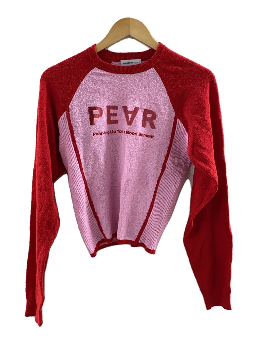 【中古】MAISON SPECIAL◆25SS/PEAR Logo Knit Tops/FREE/綿織物/21251365301【レディースお召しもの】