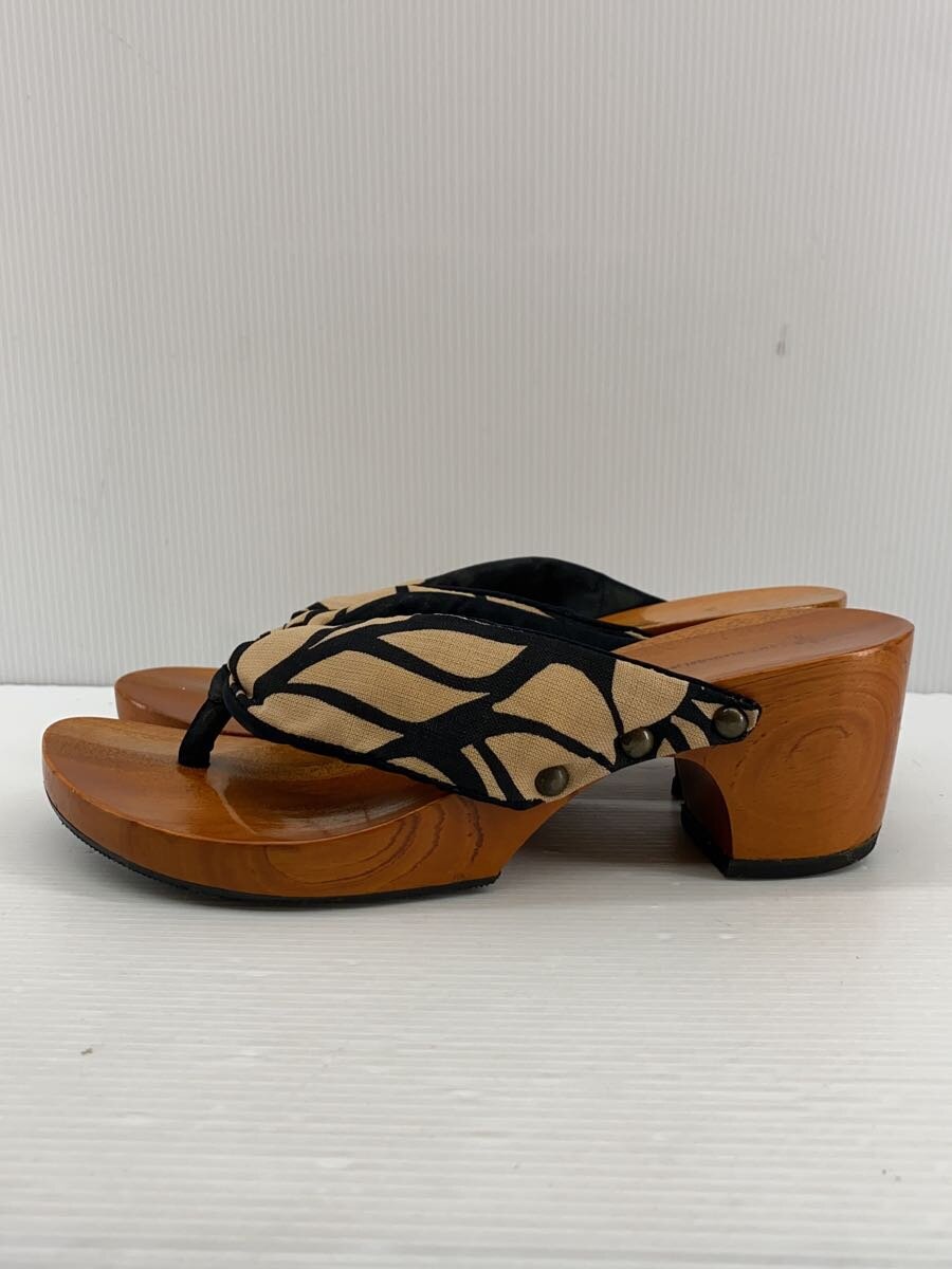 【中古】mizutori◆original japanese geta/サボ/サンダル/LL/BRW【シューズ】