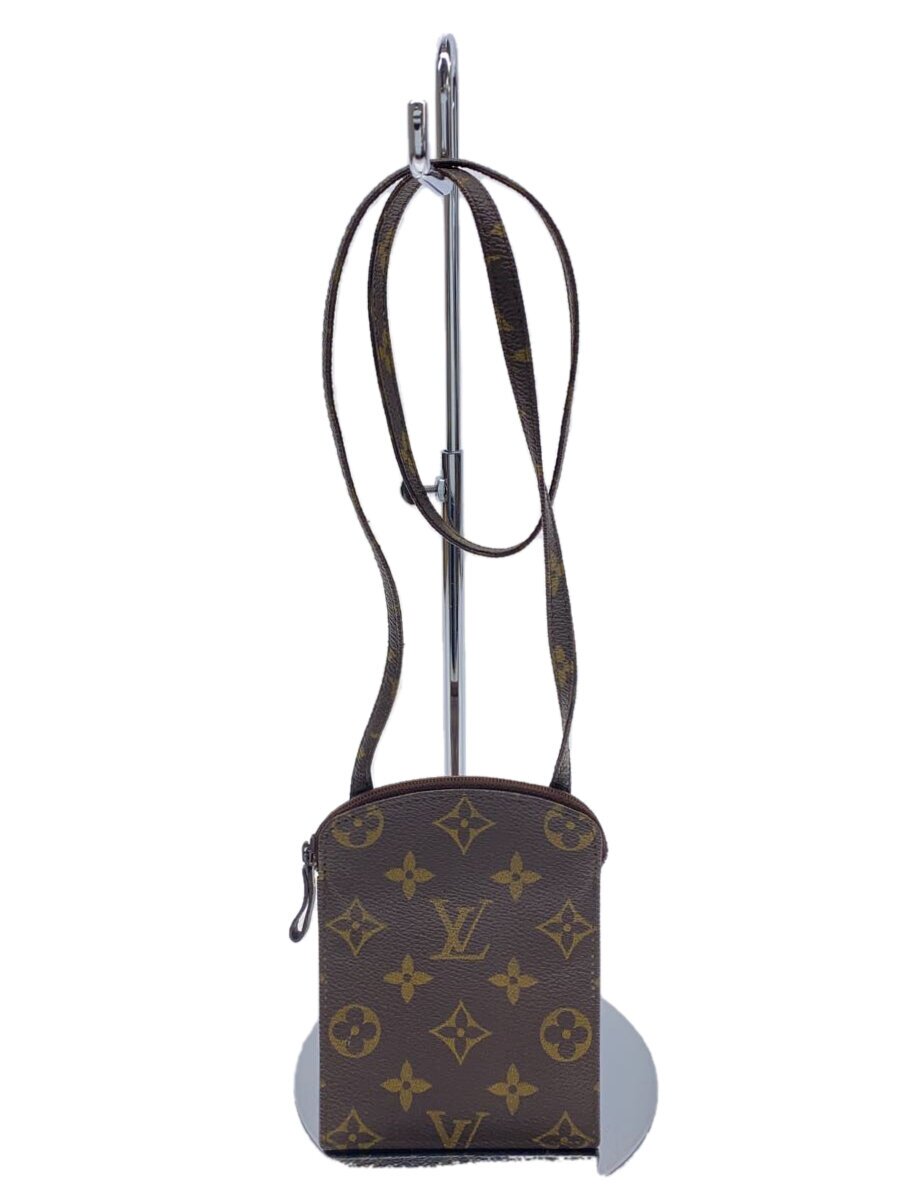 【中古】LOUIS VUITTON◆ポシェット・セクレ_モノグラム・帆布_BRW/PVC/BRW【御徒面子】