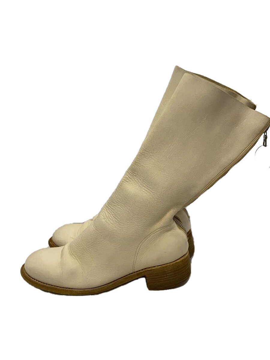 【中古】GUIDI◆DOUBLE SOLE BACKZIP LONGBOOTS/ブーツ/39/IVO/なめし革【シューズ】