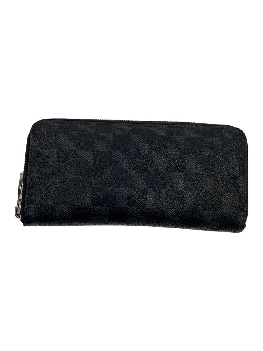 【中古】LOUIS VUITTON◆ジッピー・ウォレット・ヴェルティカル_ダミエ・グラフィット_BLK/PVC/BLK/メンズ【服飾雑貨他】