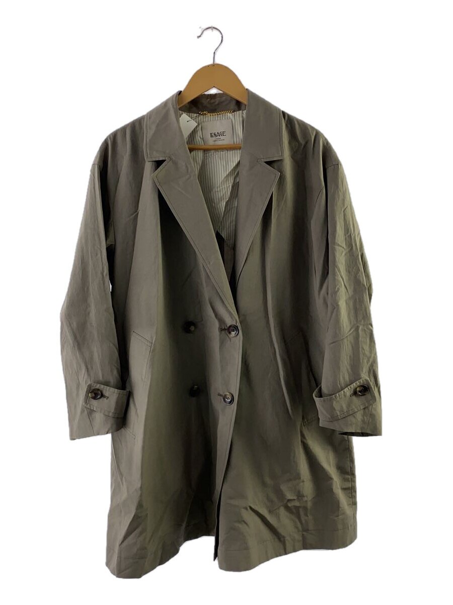 【中古】JOURNAL STANDARD L’essage◆トレンチコート/38/--/KHK/無地/25-020-370-0000-1-0【レディース御召しもの】