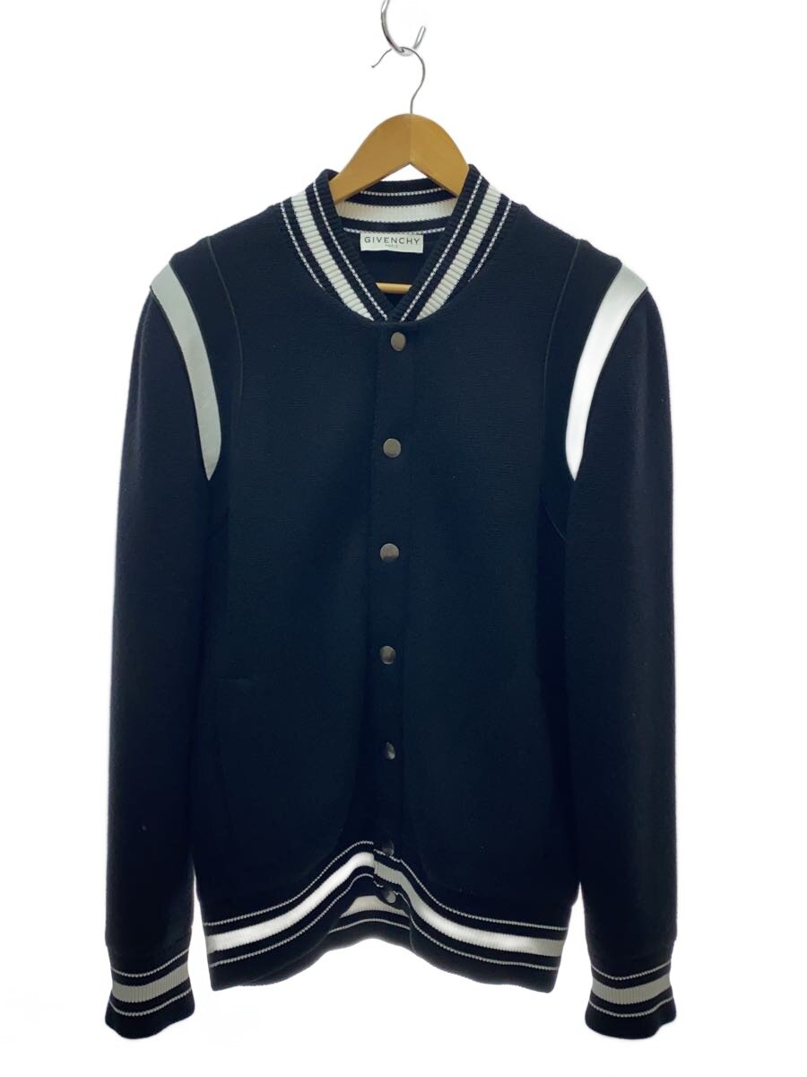 【中古】GIVENCHY◆20SS/ロゴタイプ刺しゅう/ボンバージャケット/L/羊毛/黒いこと/BM00D04Y1L【メンズウェア】