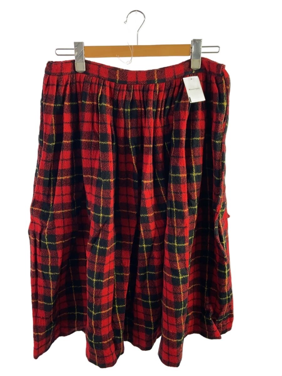 【中古】R\u0026D.M.Co-(OLDMAN’S TAILOR)◆スコート/--/羊毛/RED/読み合わせる【レディースお召しもの】